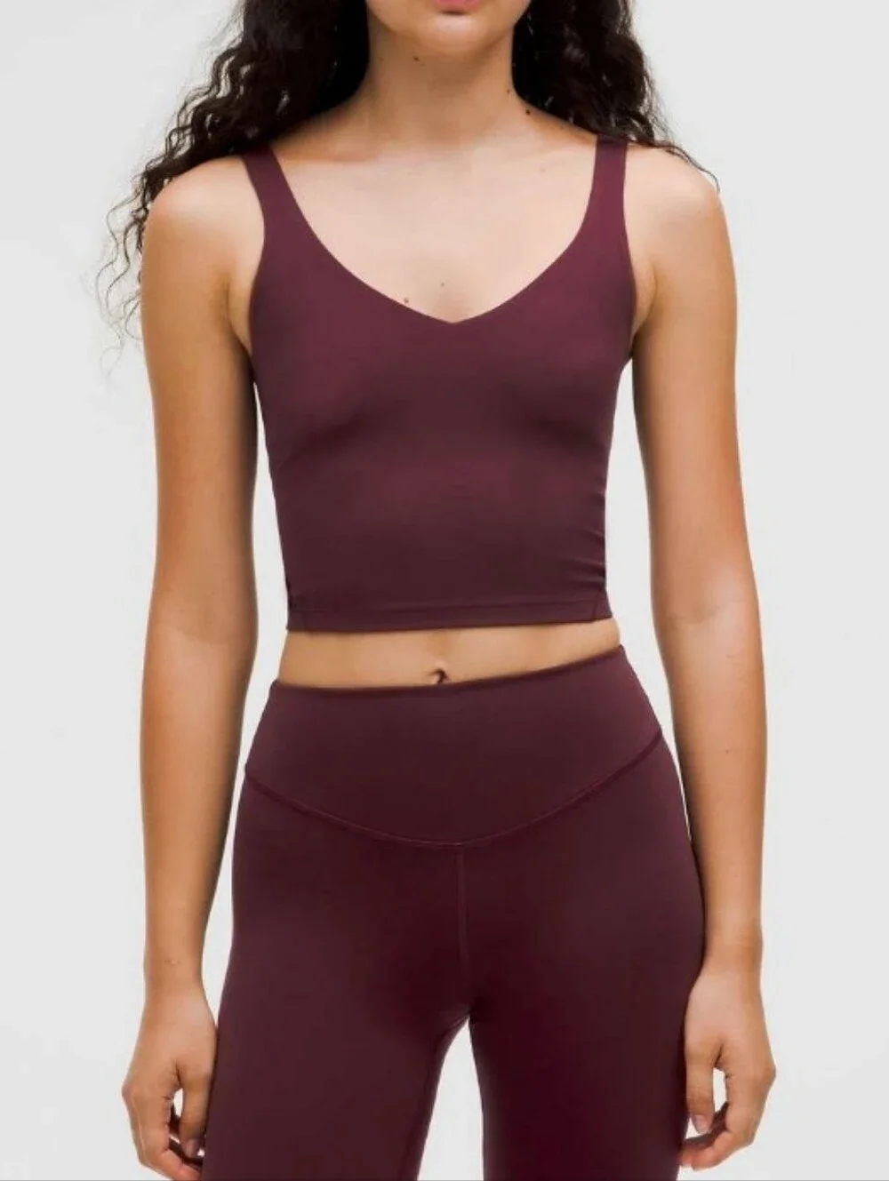 lululemon athletica Women's Crop Top - Burgundy